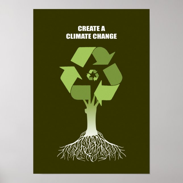 AFFICHE CRÉER UN CHANGEMENT CLIMATIQUE (Devant)
