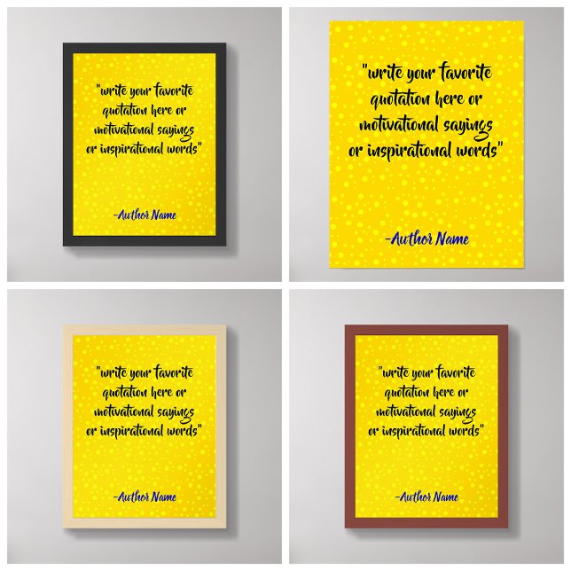 Affiche Créer un devis de luxe en noir et or (Luxe Inspirational Quote)