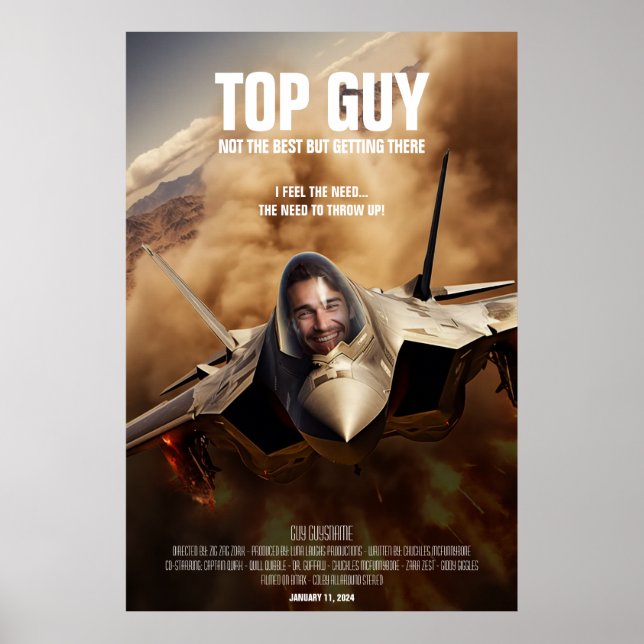 Affiche Créer un film pilote d'avion haut de gamme personn (Devant)