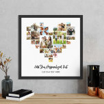 Affiche Créer votre propre coeur en forme de collage photo<br><div class="desc">Créez votre propre affiche photo collage en forme de coeur avec vos photos préférées dans une grille photo en forme de coeur d'amour. Ajoutez votre texte personnalisé dans une typographie minimaliste moderne.</div>