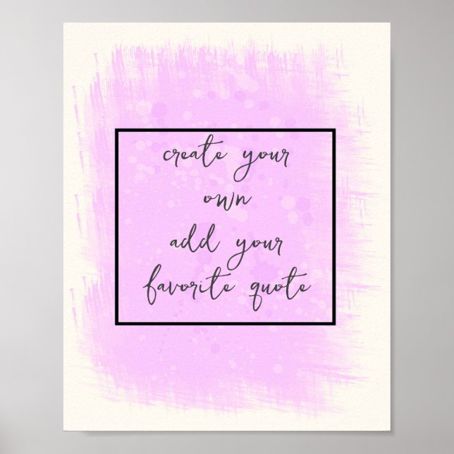 Affiche créer votre propre rose et crème ajouter du texte (Devant)