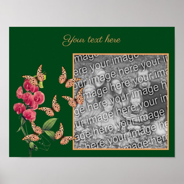 Affiche Créez Vos Propres Papillons Et Photo Fleur (Devant)