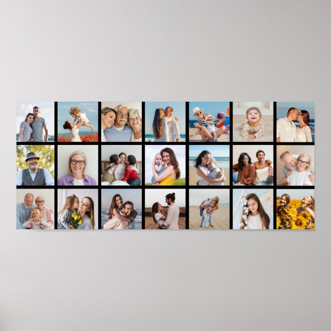 Affiche Créez votre propre 21 photo Collage couleur modifi (Devant)