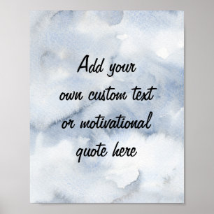 Affiche Créez votre propre aquarelle bleu foncé