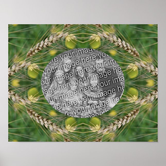 Affiche Créez votre propre cadre photo séchée en herbe d'é (Devant)