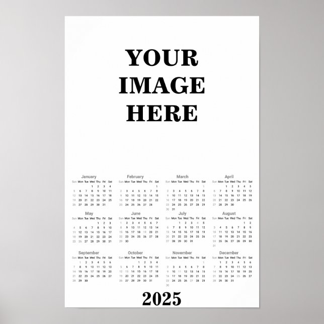 Affiche Créez votre propre calendrier 2025 (Devant)