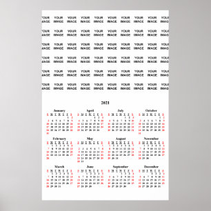 Affiche Créez votre propre calendrier personnalisé 2021 Po