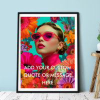 Créez Votre Propre Citation - Art Floral Coloré -