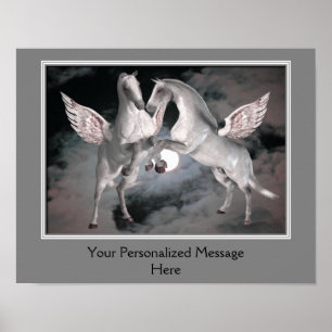 Affiche Créez votre propre citation Flying Pegasus Hors