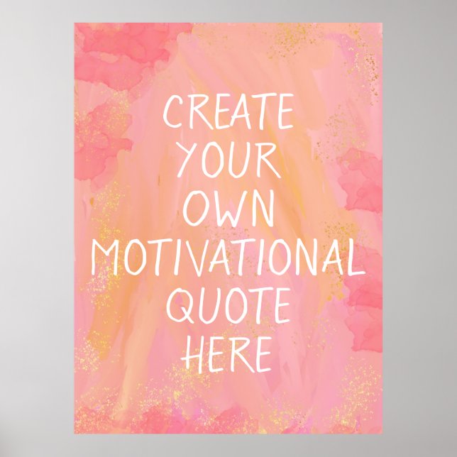 Affiche Créez Votre Propre Citation Inspirante Motivationn (Devant)