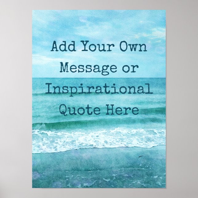 Affiche Créez Votre Propre Citation Inspirante Motivationn (Devant)
