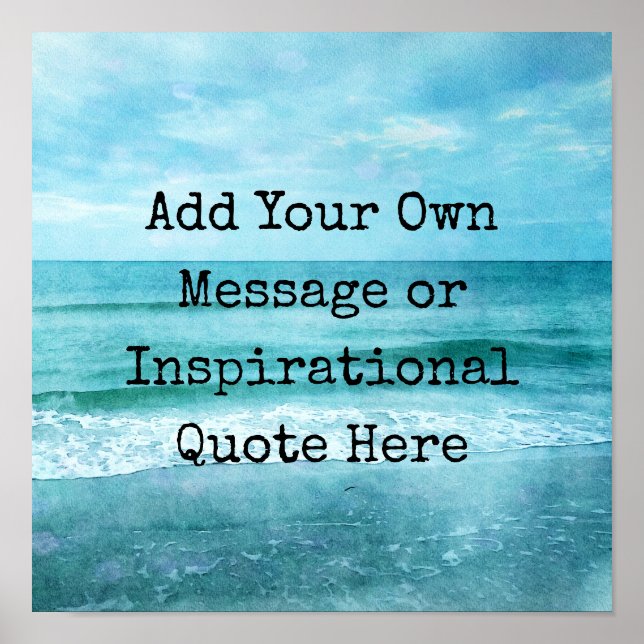 Affiche Créez Votre Propre Citation Inspirante Motivationn (Devant)