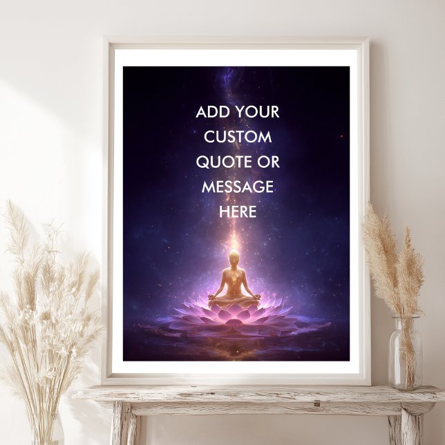 Affiche Créez Votre Propre Citation Motivationnelle – Boud (Create Your Own Motivational Quote – Cosmic Buddha Poster)
