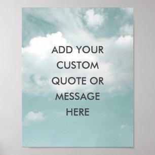 Affiche Créez Votre Propre Citation Motivationnelle - Ciel