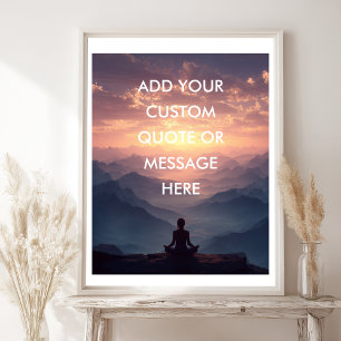 Affiche Créez Votre Propre Citation Motivationnelle - Ciel