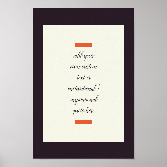 Affiche Créez Votre Propre Citation Motivationnelle / Insp (Devant)