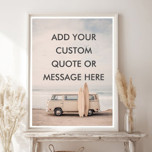 Affiche Créez Votre Propre Citation Motivationnelle - Surf