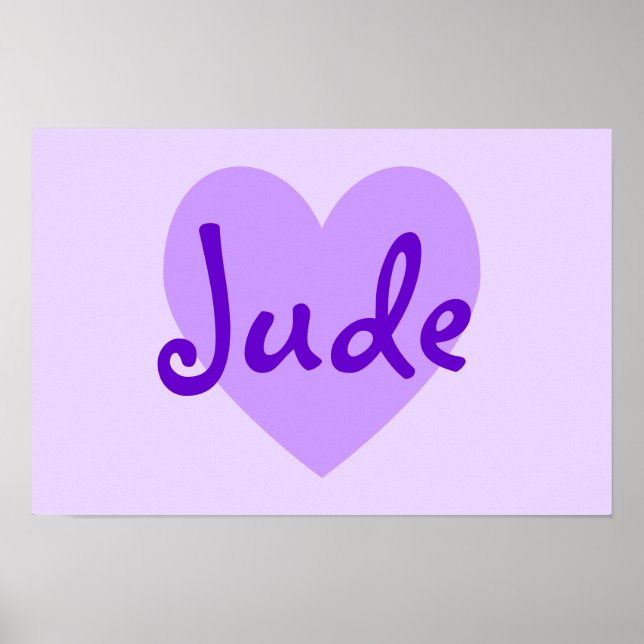 Affiche Créez votre propre coeur personnalisé violet (Devant)