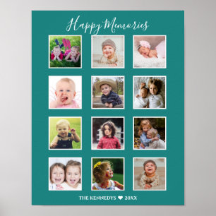 Affiche Créez votre propre collage de 12 photos de famille