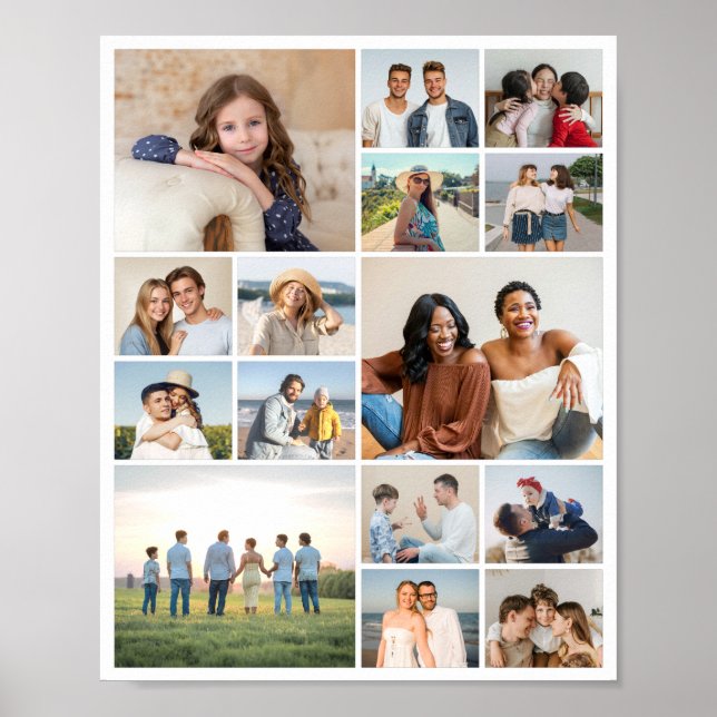 Affiche Créez votre propre collage de 15 photos (Devant)