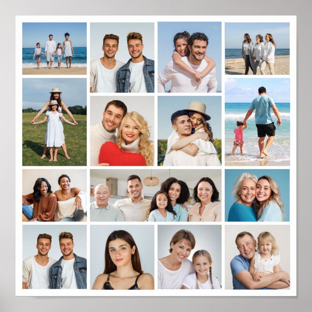 Affiche Créez votre propre collage de 15 photos (Devant)