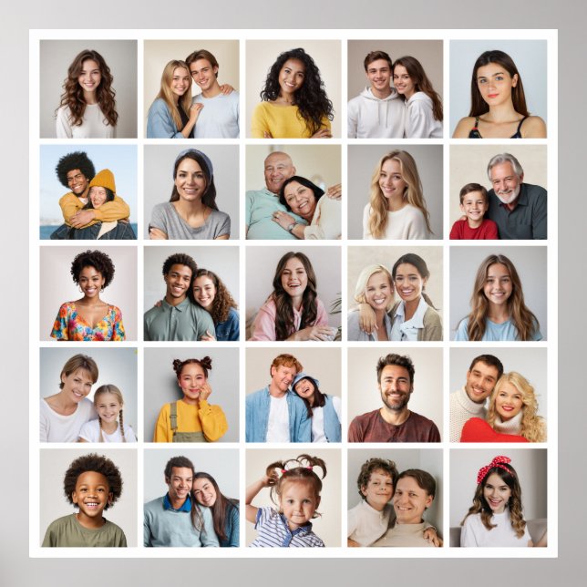 Affiche Créez votre propre collage de 25 photos (Devant)