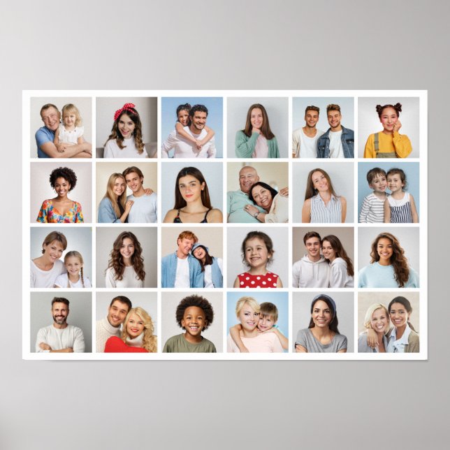 Affiche Créez Votre Propre Collage de 28 Photos (Devant)