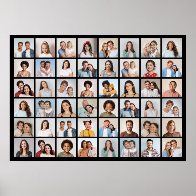 Affiche Créez Votre Propre Collage de 48 Photos (Devant)