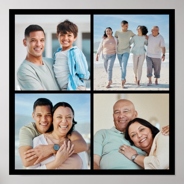 Affiche Créez votre propre collage de 4 photos (Devant)
