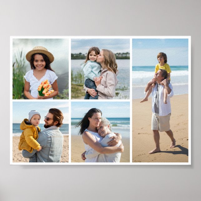 Affiche Créez votre propre collage de 5 photos (Devant)
