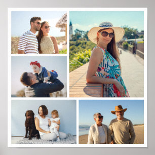 Affiche Créez votre propre collage de 5 photos
