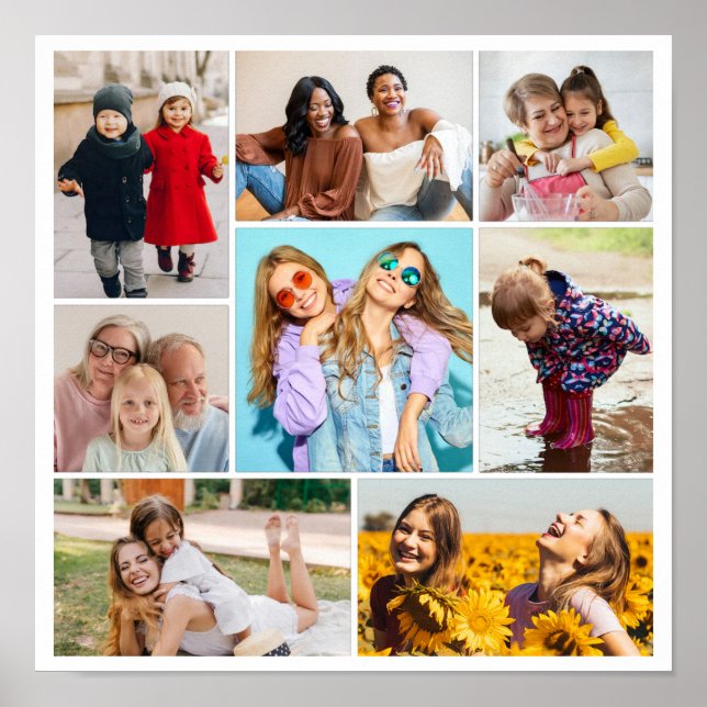 Affiche Créez votre propre collage de 8 photos (Devant)