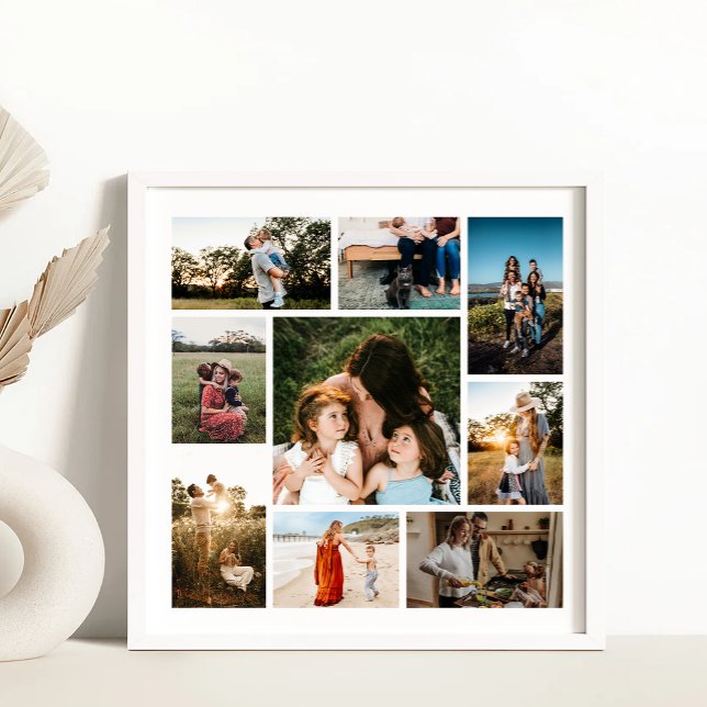 Affiche Créez votre propre collage de 9 photos (Créateur téléchargé)