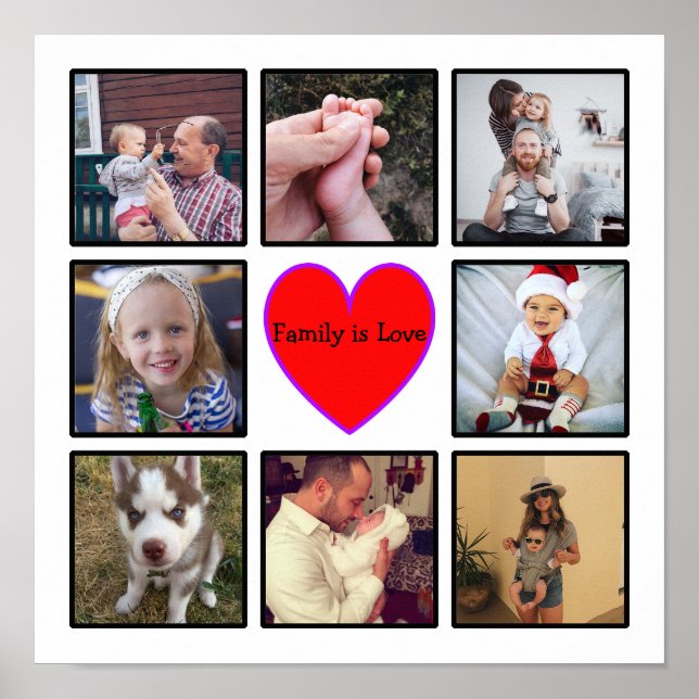 Affiche Créez Votre Propre Collage Photo Personnalisé Avec (Devant)