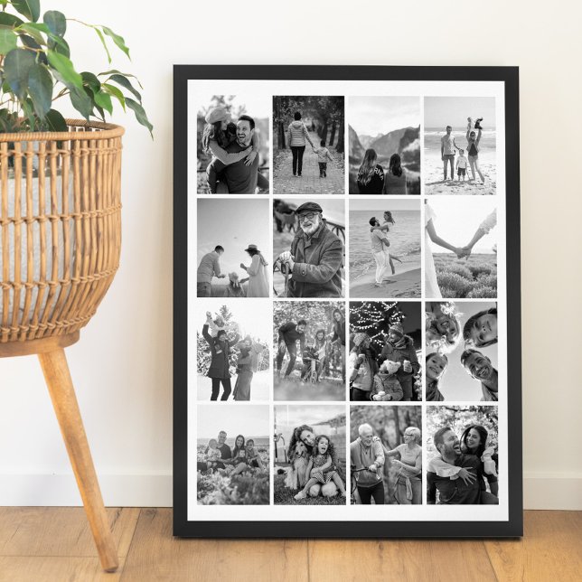 Affiche Créez votre propre collection de photos en noir et (Créateur téléchargé)