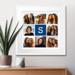 Affiche Créez votre propre collection Instagram Monogramme<br><div class="desc">Ajoutez 8 photos et du texte personnalisé pour créer un souvenir unique pour votre mur. L'art comprend 8 images entourant une zone de texte où vous pouvez ajouter un monogramme ou un autre texte.</div>