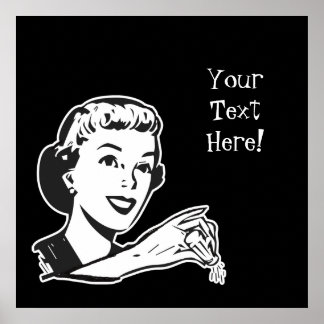 Affiche Créez votre propre dame salée rétro personnalisée