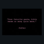 Affiche Créez votre propre devis<br><div class="desc">Créez votre propre devis d'illustration murale personnalisée. Caractéristiques typographie minimaliste de machine à écrire.</div>