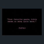 Affiche Créez votre propre devis<br><div class="desc">Créez votre propre devis d'illustration murale personnalisée. Caractéristiques typographie minimaliste de machine à écrire.</div>