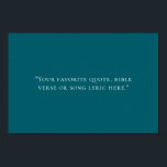 Affiche Créez votre propre devis<br><div class="desc">Créez votre propre devis personnalisé poster art mur. Caractéristiques typographie minimaliste sur couleur turquoise foncé arrière - plan.</div>