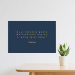 Affiche Créez votre propre devis<br><div class="desc">Créez votre propre devis d'illustration murale personnalisée. Caractéristiques typographie minimaliste de machine à écrire en bleu et or.</div>