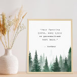 Affiche Créez votre propre devis<br><div class="desc">Créez votre propre devis d'affiche murale personnalisée. Caractéristiques minimaliste typographie de machine à écrire et paysage de forêt brumeuse.</div>