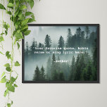 Affiche Créez votre propre devis<br><div class="desc">Créez votre propre devis personnalisé poster art mur. Caractéristiques minimaliste typographie de machine à écrire et arrière - plan de la nature forestière.</div>