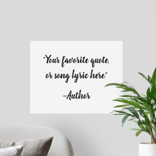 Affiche Créez votre propre devis de calligraphie