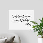 Affiche Créez votre propre devis de calligraphie<br><div class="desc">Créez votre propre devis d'illustration murale personnalisée. Caractéristiques minimaliste calligraphie typographie de script.</div>