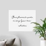 Affiche Créez votre propre devis de calligraphie<br><div class="desc">Créez votre propre devis d'art mural personnalisé. Caractéristiques minimaliste typographie calligraphie.</div>