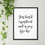 Affiche Créez votre propre devis de calligraphie de script<br><div class="desc">Créez votre propre devis d'art mural personnalisé. Caractéristiques élégante typographie calligraphique minimaliste.</div>