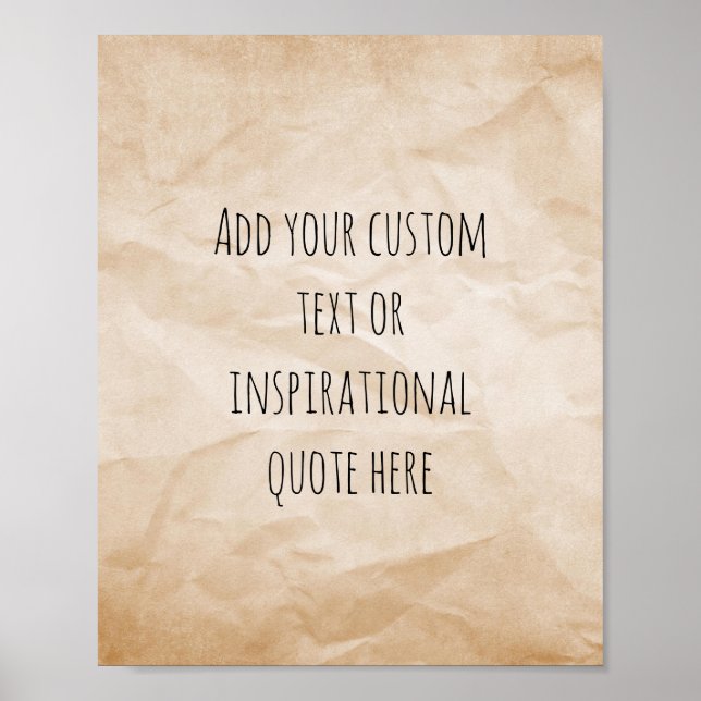 Affiche Créez votre propre devis de motivation papier Vint (Devant)