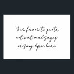 Affiche Créez votre propre devis de script minimaliste mod<br><div class="desc">Créez votre propre devis d'illustration murale personnalisée. Caractéristiques de typographie de script minimaliste moderne.</div>