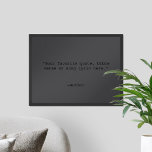 Affiche Créez votre propre devis noir mat<br><div class="desc">Créez votre propre devis personnalisé poster peintures murales. Caractéristiques typographie minimaliste de machine à écrire en noir mat</div>